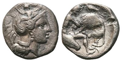 Southern Apulia, Tarentum, C. 325-280 Bc. Ar Diobol (11 MM, 0.80 G).