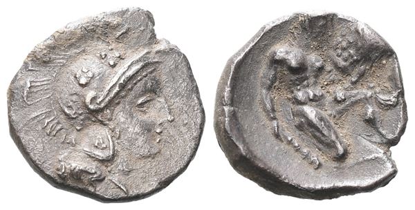 Southern Apulia, Tarentum, c. 325-280 BC. AR Diobol (12 mm, 1.08 g).
