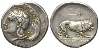 Lucania, Velia (C. 280 Bc), Nomos; Ar (7,58 G; 21,5 MM)