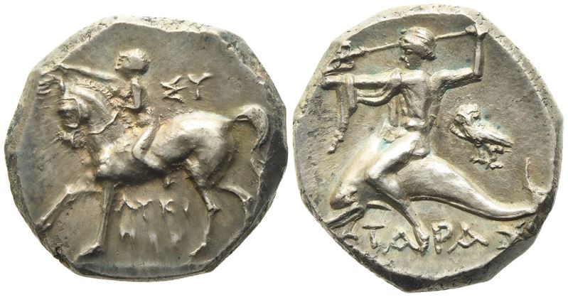 Calabria, Tarentum (C. 272-240 Bc), Nomos; Ar (6,46 G; 18 MM)