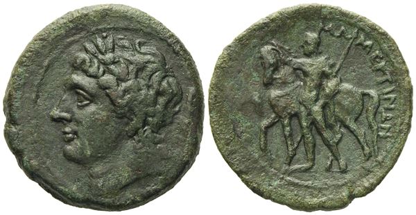 Sicily, Messana, Mamertinoi (c. 220-200 BC), Pentonkion; Æ (11,34 g; 26,6 mm)