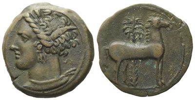 Sicily, Siculo-punic (late 4th-early 3rd Century Bc), Æ (2,61 G; 16,8 MM)
