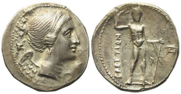 Bruttium, Brettii (c. 216-214 BC), Drachm; AR (5,06 g; 18,5 mm)