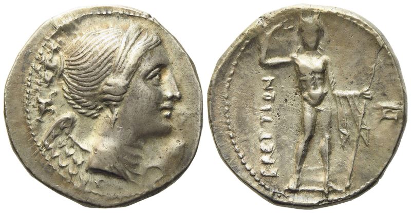 Bruttium, Brettii (C. 216-214 Bc), Drachm; Ar (5,06 G; 18,5 MM)