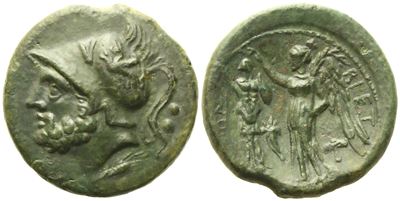 Bruttium Brettii (C. 214-211 Bc), Double (didrachm); Æ (12,62 G; 26 MM)