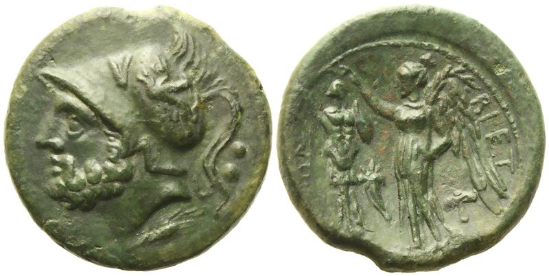 Bruttium Brettii (C. 214-211 Bc), Double (didrachm); Æ (12,62 G; 26 MM)