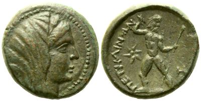 Bruttium, Petelia (late 3rd Century Bc), Æ (8,38 G; 21,2 MM)
