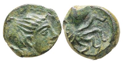 Sicily, Syracuse, C. 435-415 Bc. Æ Onkia (11 MM, 1.10 G).