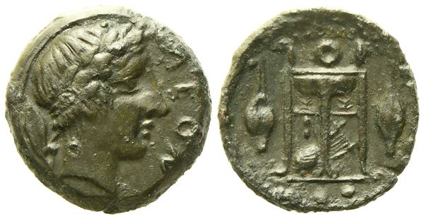 Sicily, Leontinoi (c. 405-402 BC), Æ (1,81 g; 13,5 mm)