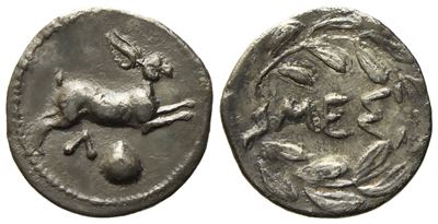 Sicily, Messana (C. 412-408 Bc), Litra; Ar (0,70 G; 12,8 MM)