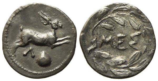 Sicily, Messana (c. 412-408 BC), Litra; AR (0,70 g; 12,8 mm)