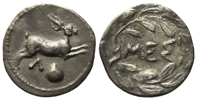 Sicily, Messana (C. 412-408 Bc), Litra; Ar (0,70 G; 12,8 MM)