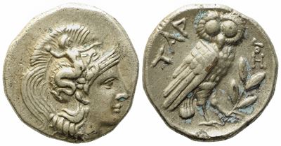 Calabria, Tarentum (C. 302-280 Bc), Drachm; Ar (2,95 G; 16,5 MM)