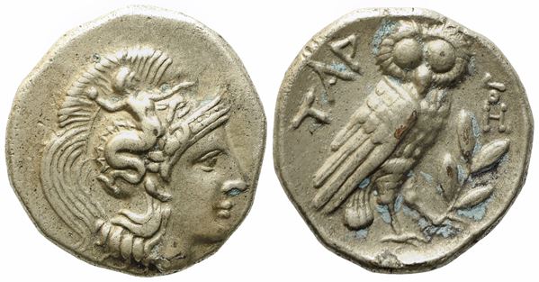 Calabria, Tarentum (c. 302-280 BC), Drachm; AR (2,95 g; 16,5 mm)