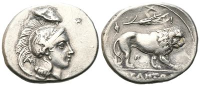Northern Lucania, Velia, C. 300-280 Bc. Ar Didrachm (23 MM, 7.36 G).