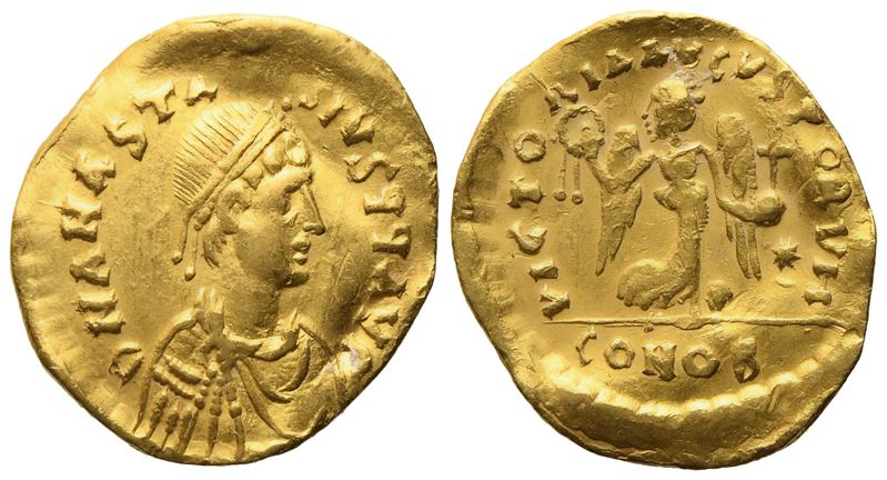 Anastasius (491-518), Tremissis; AV (1,26 g; 14,2 mm)