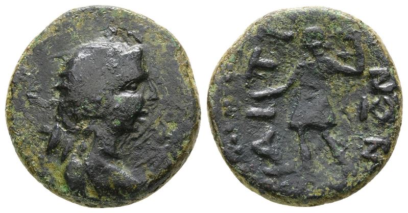 Sicily, Iaitos, C. 2nd Century Bc. Æ (21 MM, 6.14 G).