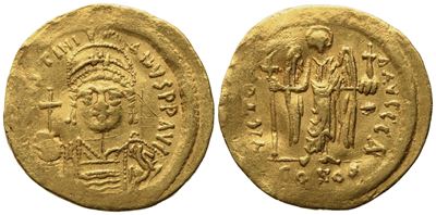 Justinian i (527-565), Solidus, Constantinople, C. 538-545; Av (4,30 G; 20,6 MM; 5 H)