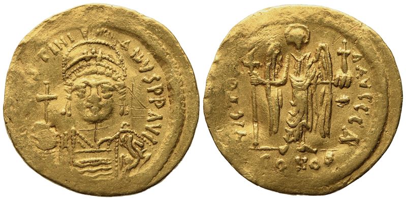 Justinian i (527-565), Solidus, Constantinople, C. 538-545; Av (4,30 G; 20,6 MM; 5 H)