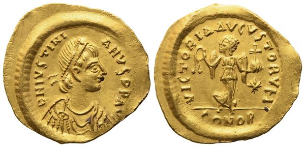 Justinian I (527-565), Tremissis; AV (1,47 g; 16,2 mm)