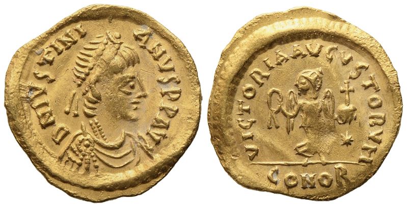 Justinian I (527-565), Tremissis; AV (1,50 g; 15,2 mm)