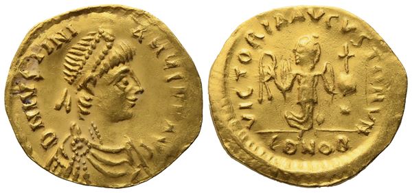 Justinian I (527-565), Tremissis; AV (1,05 g; 14 mm)