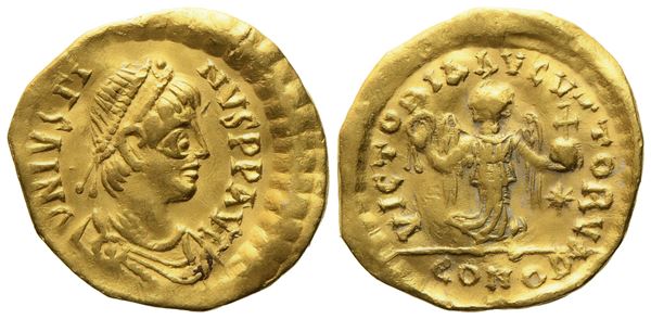 Justin I (518-527), Tremissis; AV (1,31 g; 14,4 mm)