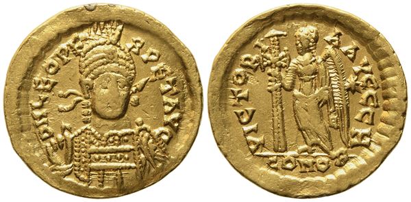 Leo I (457-474), Solidus, Constantinople, 457-468; AV (4,48 g; 20,8 mm; 6 h)