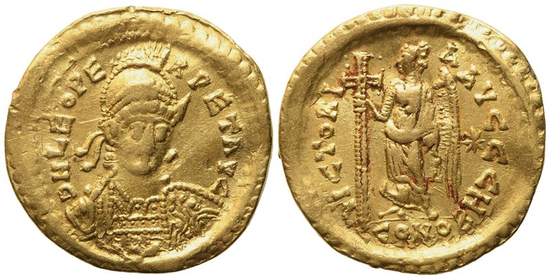 Leo i (457-474), Solidus, Constantinople, 457-468; Av (4,41 G; 20,8 MM; 6 H)