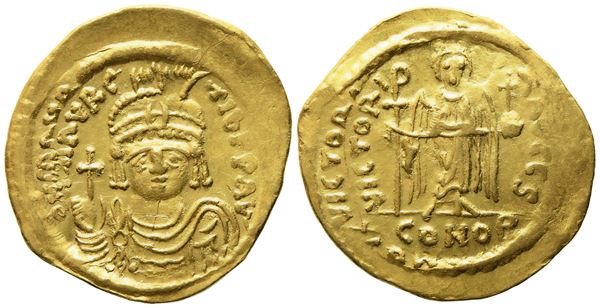 Maurice Tiberius (582-602), Solidus; AV (4,34 g; 22 mm)