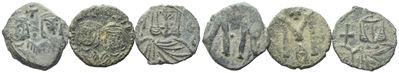 Lot Of 3 Byzantine Coins To Be Catalogued. Lot Sold As Is, No Returns.
