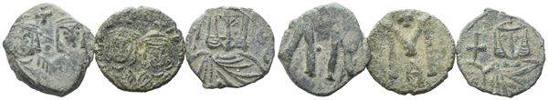 Lot of 3 Byzantine coins to be catalogued. Lot sold as is, no returns.