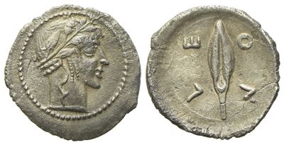 Sicily, Leontinoi (C. 466-460 Bc), Litra; Ar (0,74 G; 13 MM)