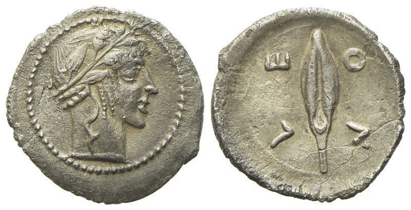 Sicily, Leontinoi (C. 466-460 Bc), Litra; Ar (0,74 G; 13 MM)