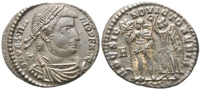 Vetranius (350), Æ2, Siscia, 350; Æ (4,15 G; 23,4 MM; 5 H)