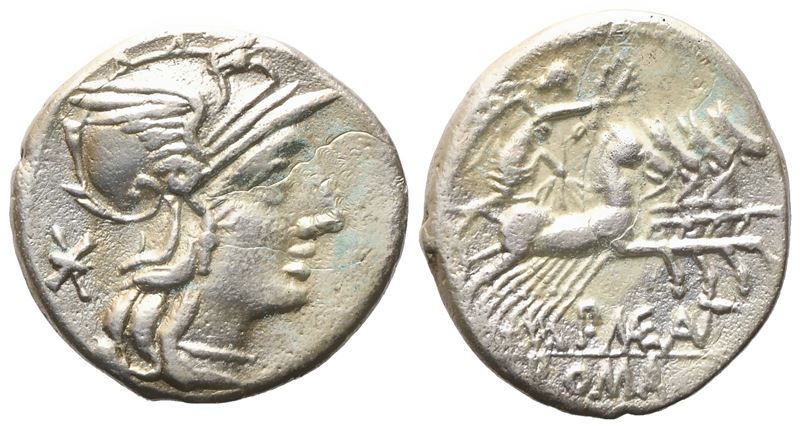 P. Maenius Antiaticus, Denarius, 132 Bc; Ar (3,17 G; 17,9 MM; 9 H)