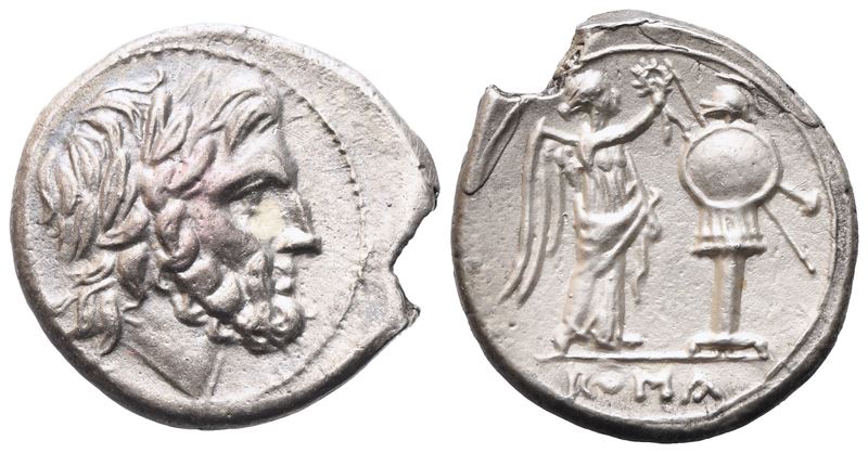 Anonymous, Victoriatus, Sicily (Lilybaeum?), 215-214 BC; AR (2,82 g; 15,8 mm; 10 h)