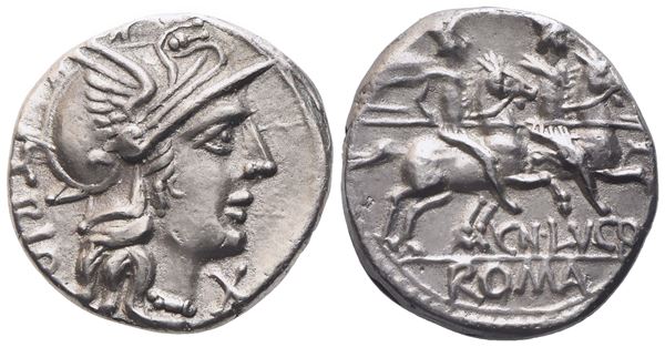 Cn. Lucretius Trio, Denarius, 136 BC; AR (3,51 g; 16,5 mm; 11 h)