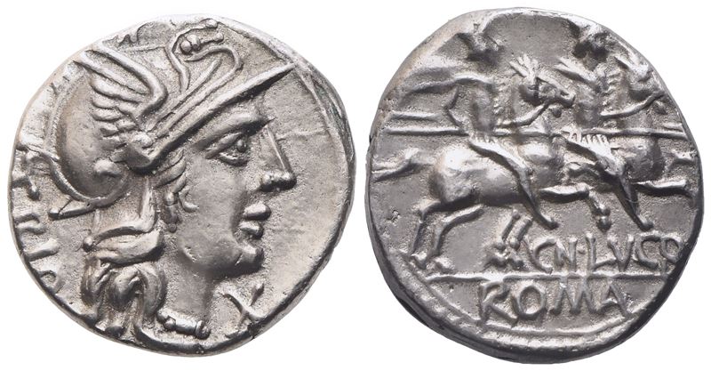 Cn. Lucretius Trio, Denarius, 136 BC; AR (3,51 g; 16,5 mm; 11 h)