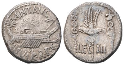 Marcus Antonius, Denarius, 32-31 Bc; Ar (2,97 G; 16,2 MM; 6 H)