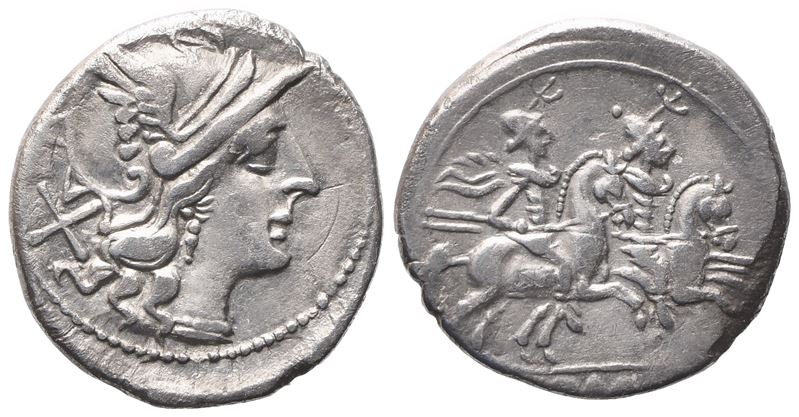 Anonymous, Denarius, 205 Bc (?); Ar (3,70 G; 18,8 MM; 3 H)
