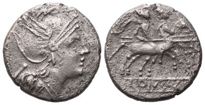 Anonymous, Denarius, C. 169-158 Bc; Ar (2,08 G; 14,2 MM; 12 H)