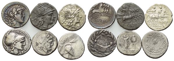 Lot of 6 AR coins to be catalogued. Lot sold as is, no returns.