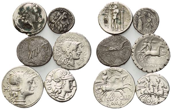 Lot of 6 AR coins to be catalogued. Lot sold as is, no returns.