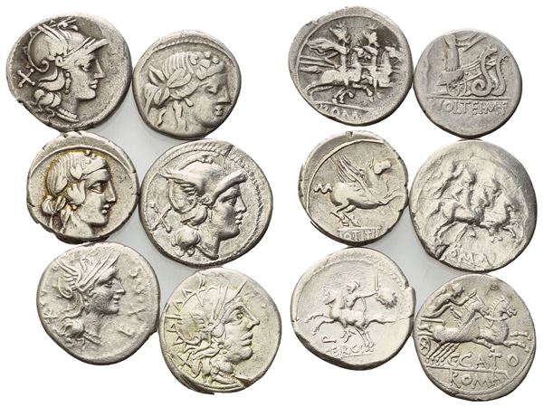 Lot of 6 AR coins to be catalogued. Lot sold as is, no returns.