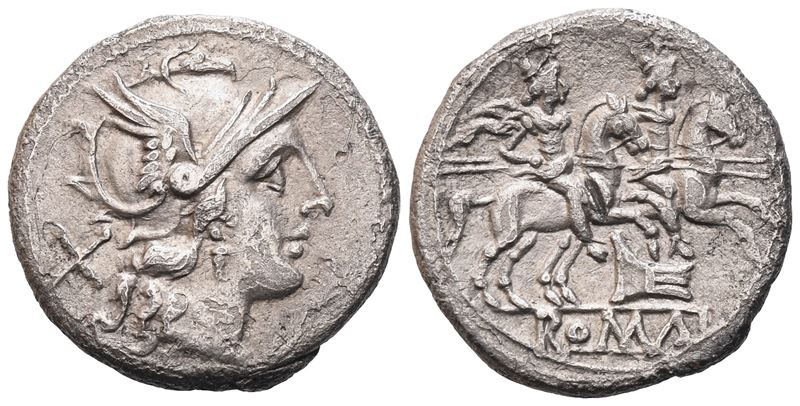 Anonymous, Denarius, C. 206-195 Bc; Ar (3,35 G; 18,4 MM; 3 H)