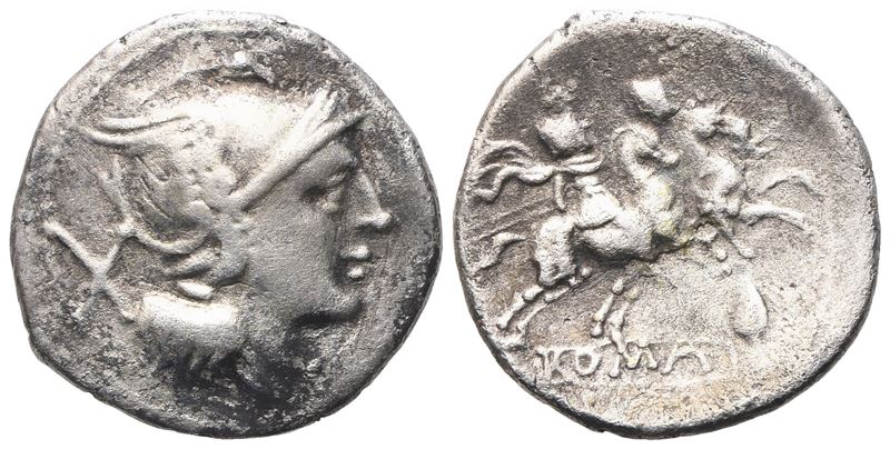Anonymous, Denarius, 212 Bc; Ar (3,03 G; 19 MM; 4 H)