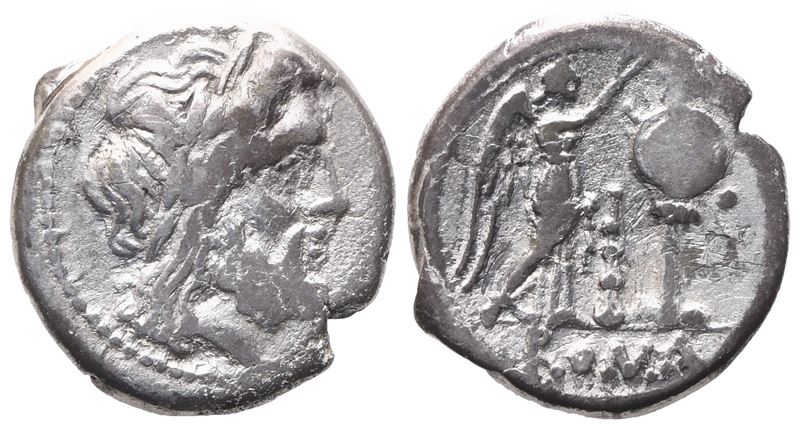 Anonymous, Victoriatus, 209 Bc; Ar (2,64 G; 15,8 MM; 6 H)