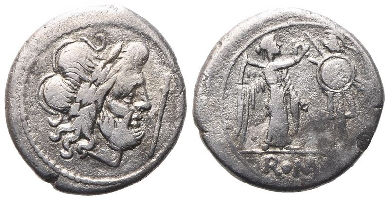 Anonymous, Victoriatus, 206 Bc; Ar (2,65 G; 16,9 MM; 8 H)