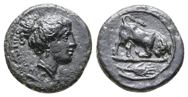 Sicily, Kamarina, c. 339/8-300 BC. Æ (13 mm, 1.41 g).